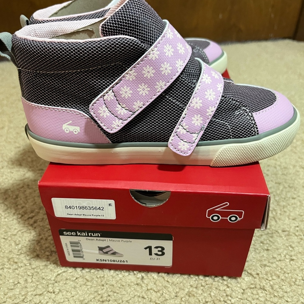 See Kai Run Dean Adapt Sneakers in Pink & Gray